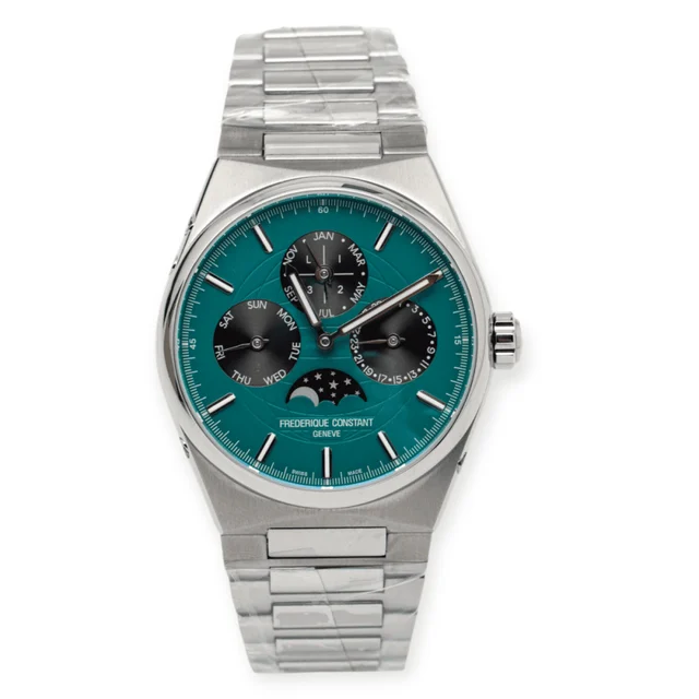 Frederique Constant Turquoise Titanium Highlife Ye Pre-Owned Frederique Constant Turquoise