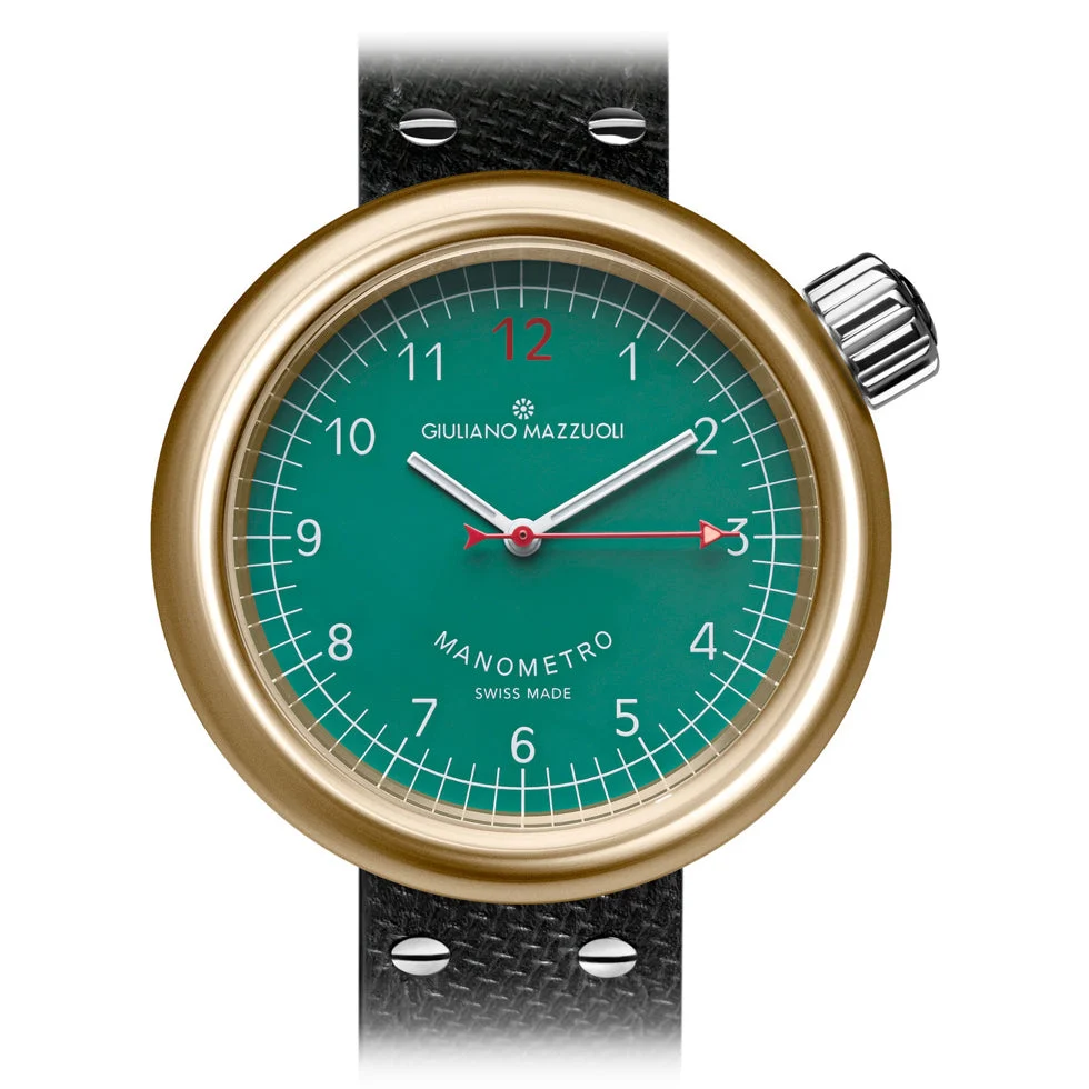 Giuliano Mazzuoli Manometro Green Bronze MNBZ04 kol saati