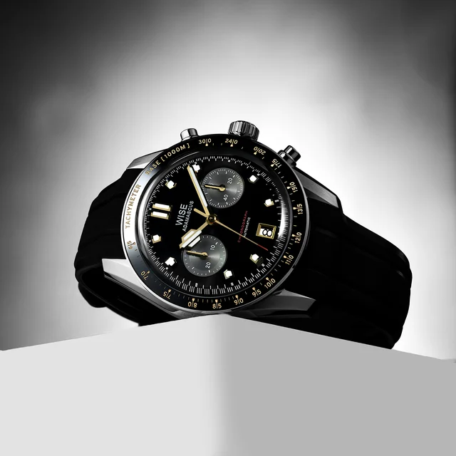 WISE ADAMASCUS AD8 Chronograph Black-Grey kol saati