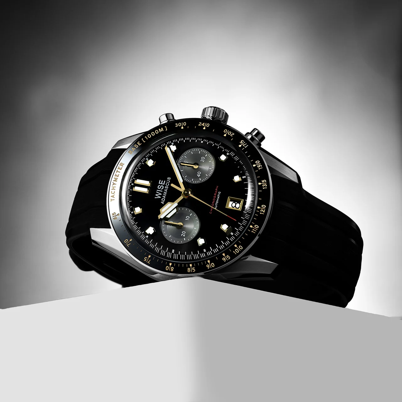 WISE ADAMASCUS AD8 Chronograph Black-Grey 40 mm kol saati