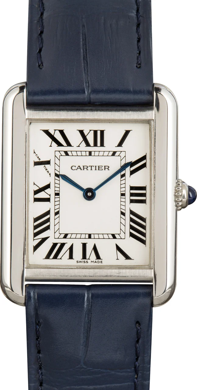 Cartier Tank Solo Stainless Steel on Leather Strap W5200005 24 mm kol saati