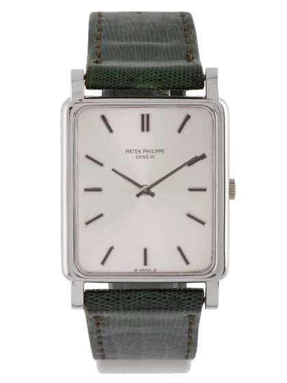 Patek Philippe PATEK PHILIPPE REF. 3599 Very fine, rectangular, 18K white-gold wristwatch