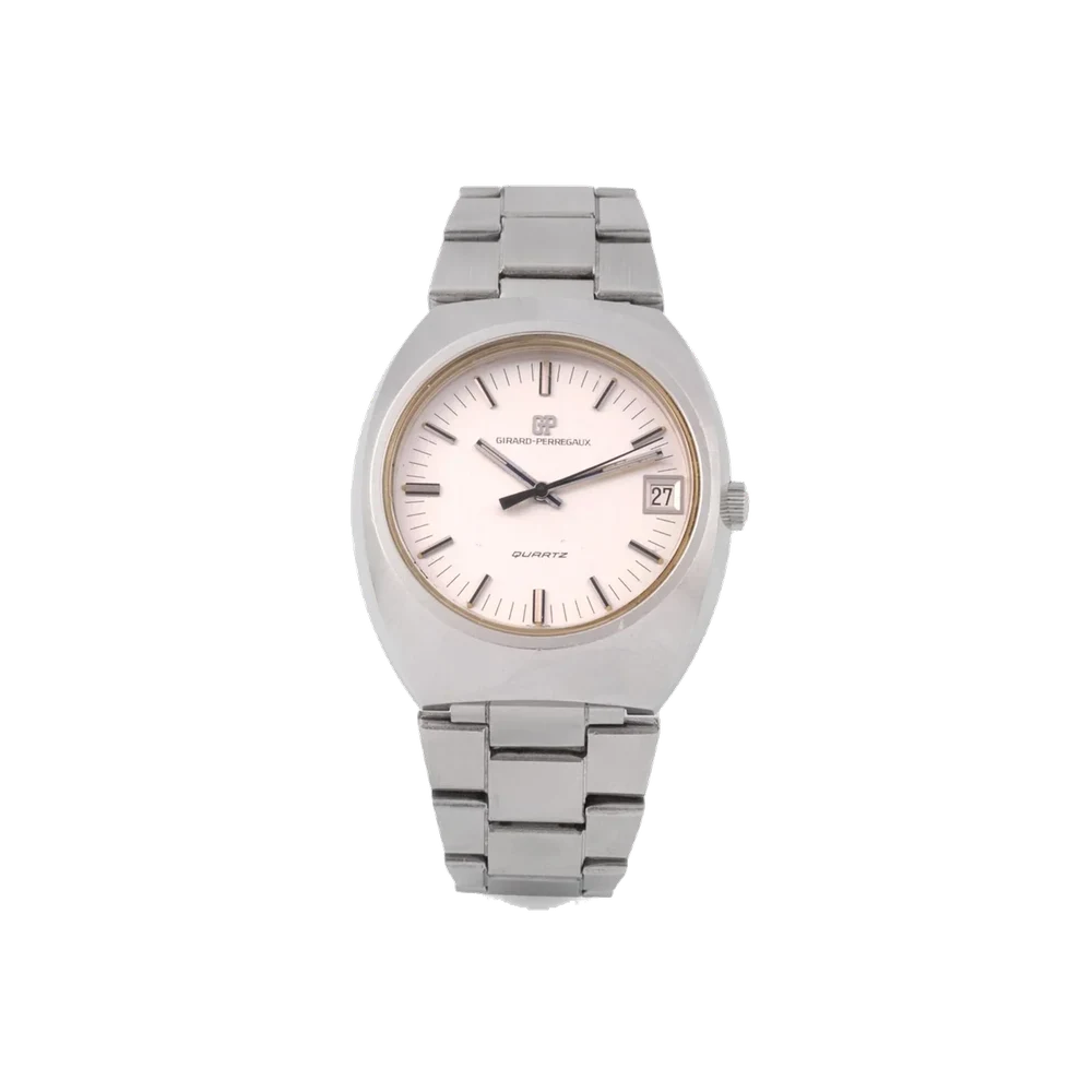 Girard-Perregaux Ref. 9505 KA, quartz, centre-seconds, date; stainless steel kol saati