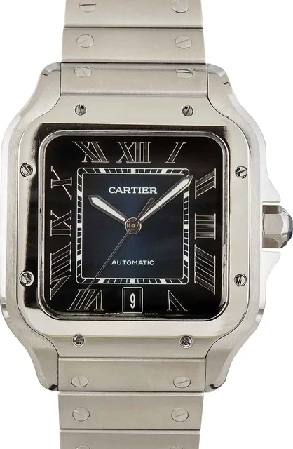 Cartier Santos de Blue Dial WSSA0013 kol saati