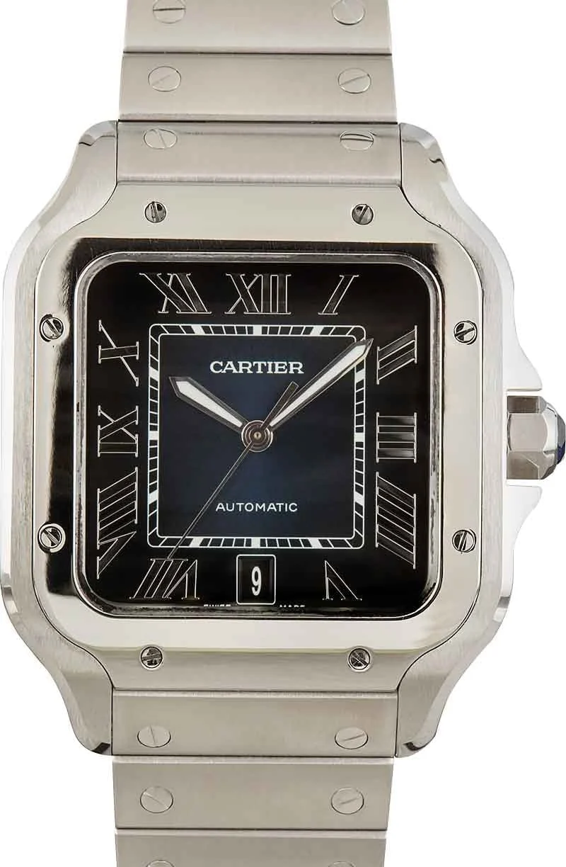 Cartier Santos de Blue Dial WSSA0013 39.8 mm kol saati