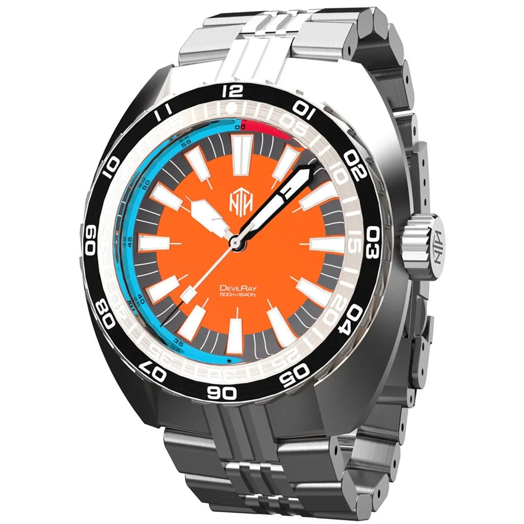 NTH DevilRay 500-Meter Automatic Dive Watch with an AR Sapphire Crystal #WW- -DRON WW-NTH-DRON 43 mm kol saati