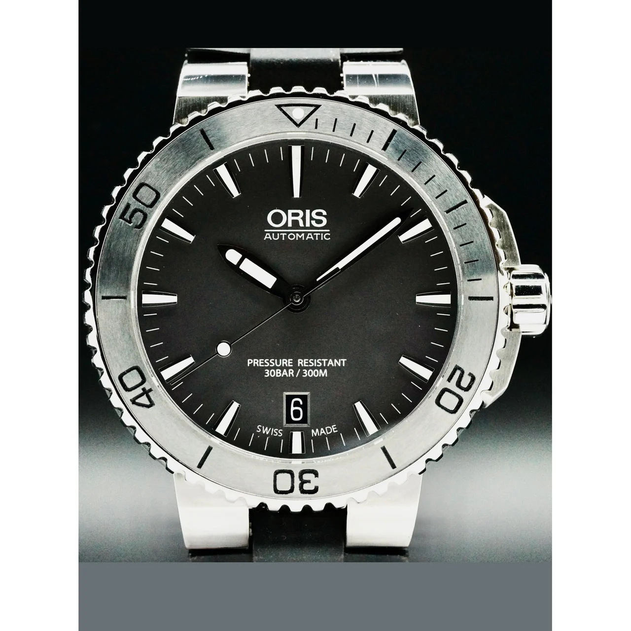 Oris Aquis Date Grey Dial SS 210000008216 40 mm kol saati