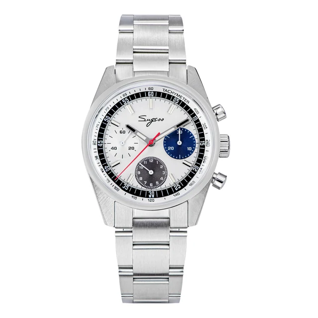 Sugess Chrono Heritage S442 Chronograph Special Dial Swan Neck Regu kol saati