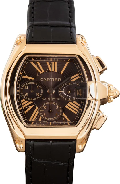 Cartier Roadster Chronograph W62042Y5 Rose Gold kol saati