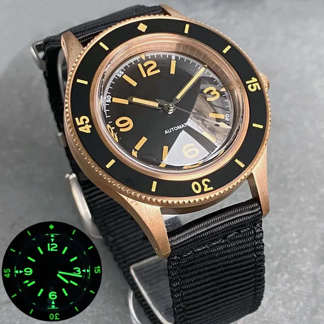 Tandorio fifty fathoms CUSN8 Bronze Diver TD234 40mm NH35 PT5000 Domed Sapphire 20ATM t3 k
