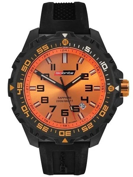 Armourlite Isobrite Orange Dial Watch with T-100 Tritium Illumination and Sapphire Crystal
