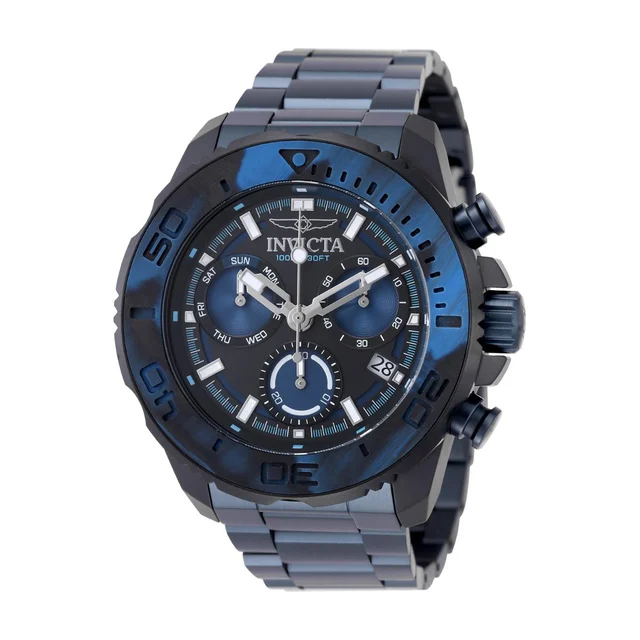 Invicta Carbon Hawk Zorvik Ronda Z60 Caliber Watch - 48mm, Blue (51079) kol saati