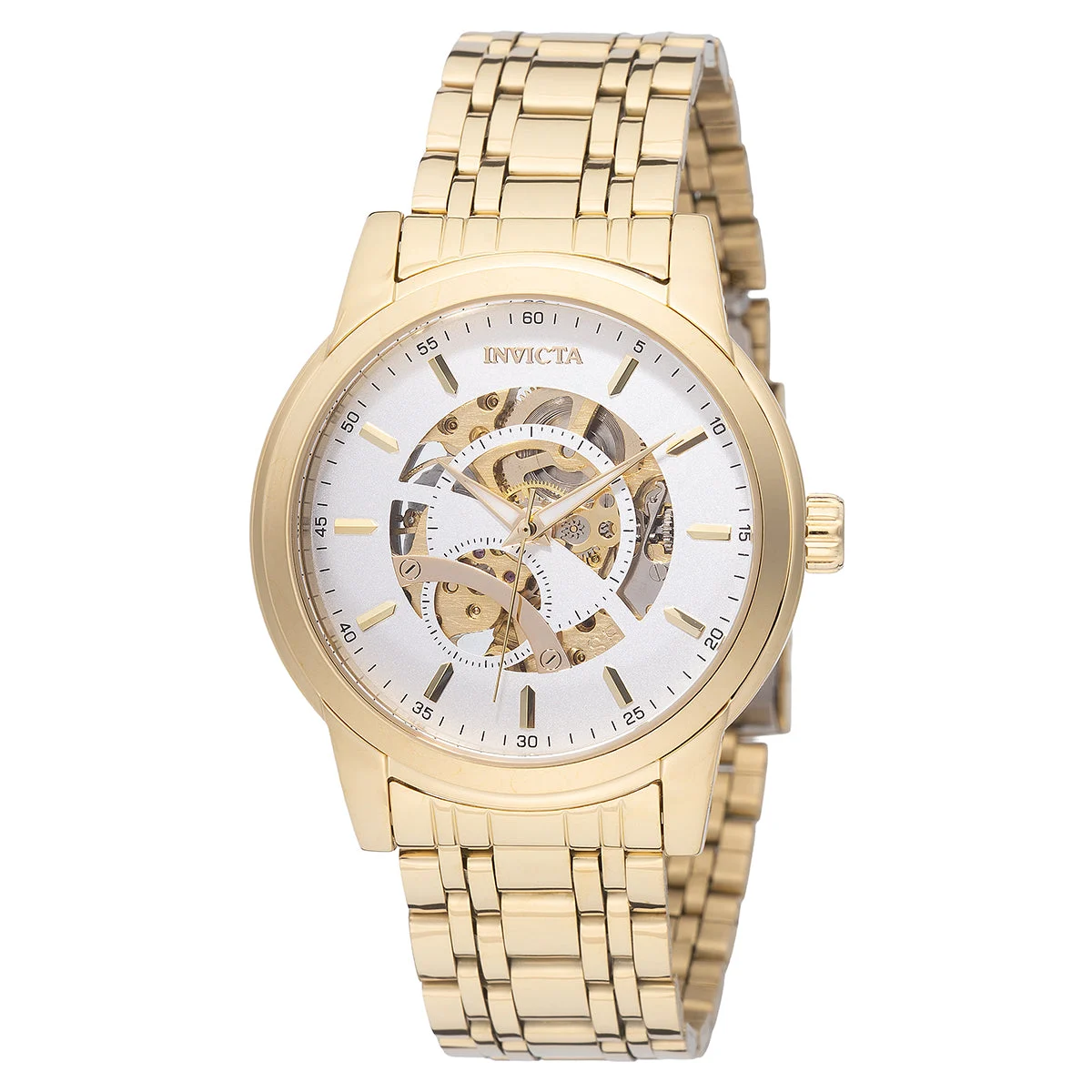 Invicta Objet D Art Arcalis Automatic Watch w/ Skeleton Dial - 42.5mm, Gold (69120) 42.5 mm kol saati
