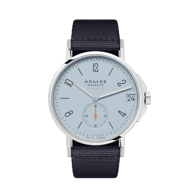 NOMOS Glashütte Ahoi Neomatik Date 38mm - Sky Blue on Textile Strap 526 kol saati