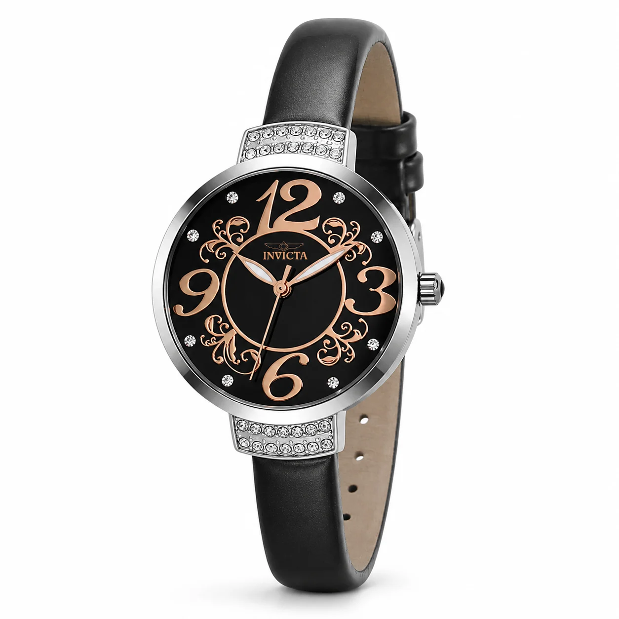 Invicta Celestial Florisque Watch - 33mm, Black (70336) 33 mm kol saati