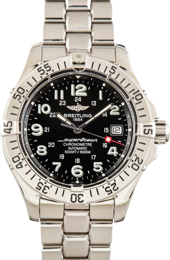Breitling SuperOcean Stainless Steel Black Arabic Dial A1736011/B639 42 mm kol saati