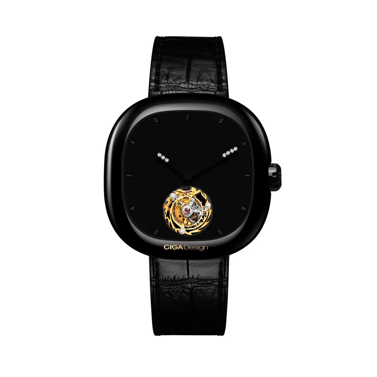 CIGA Design Mechanical Watch Tourbillon Chinese Zodiac Year Of The Dragon C011-BB01-W1B kol saati