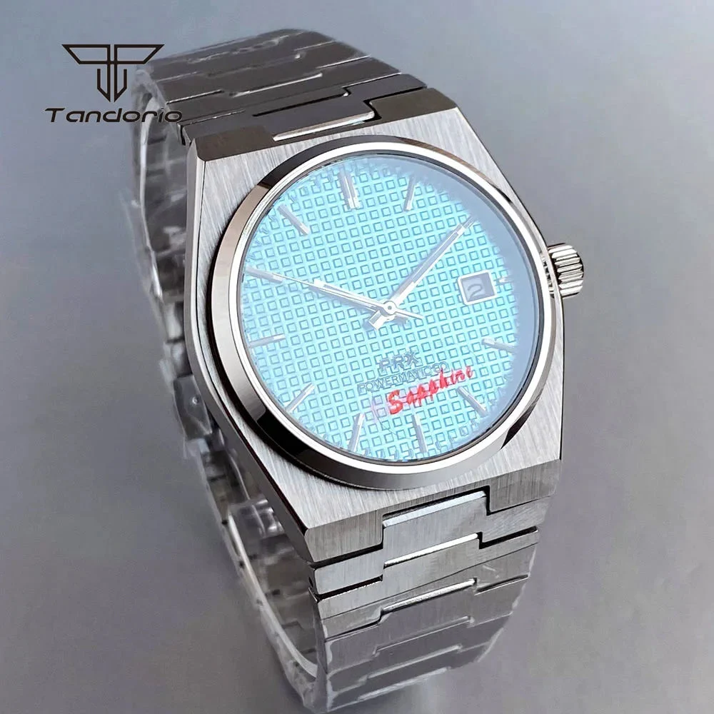 Tandorio Watches Tandorio PRX Watch TD305 Sapphire 40mm NH35 Automatic 10Bar Dress Watch 14:200005100#blue dial 40 mm kol saati