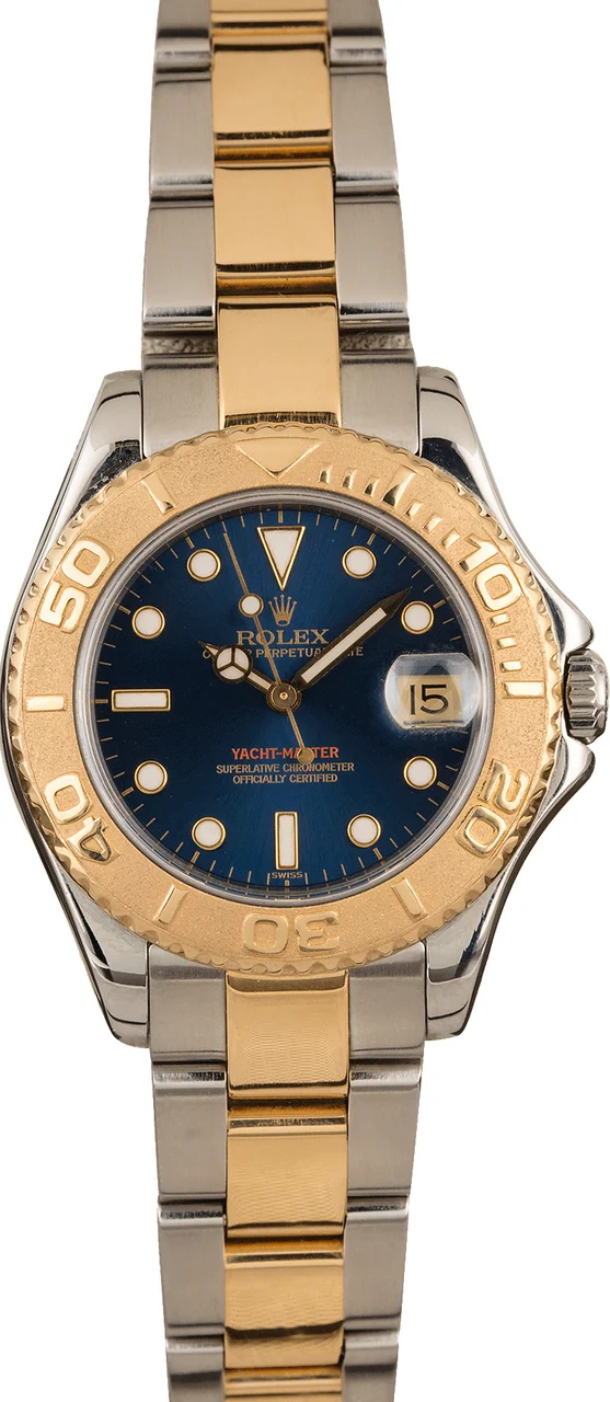Rolex Yacht-Master 68623 Blue Dial 35MM T 35 mm kol saati