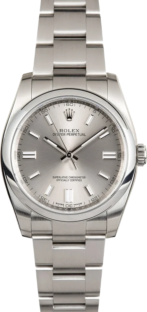 Rolex Authentic Oyster Perpetual 116000 Steel Dial 116000RSO 36 mm kol saati