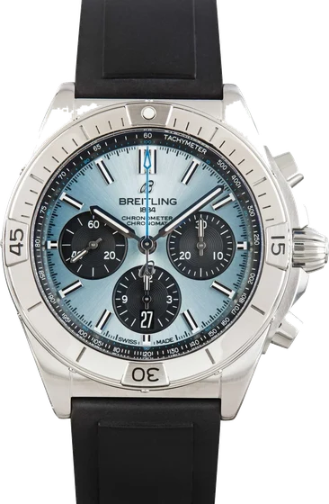 Breitling Chronomat B01 42 Ice Blue Dial PB0134101C1S1 kol saati
