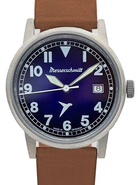 Messerschmitt Light Weight Titanium Case Swiss Quartz Pilot Watch #ME-385Ti kol saati