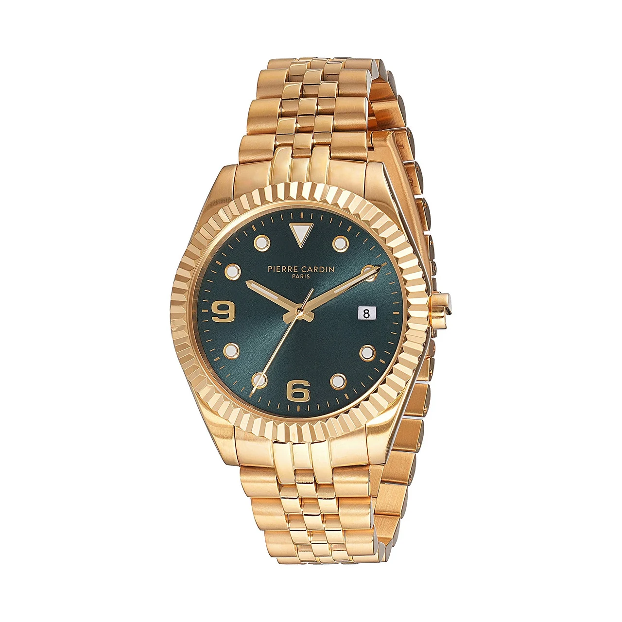 OPERA MENS Timbre Men’s Watch - Gold Case, Green Dial with Gold Jubilee Strap CF.1007.MG 40 mm kol saati