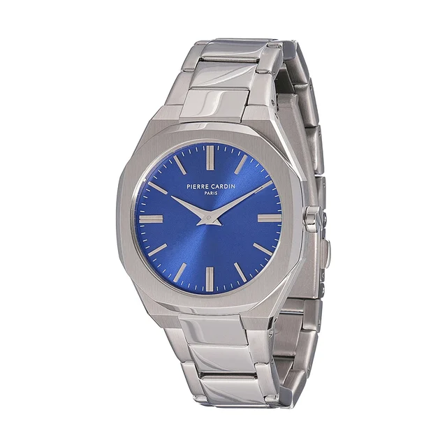 Elysee Maison 8 Chrysanthème ’ Watch - Stainless Steel Case, Blue Dial with Stainless Stee