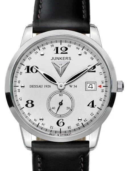 Junkers Dessau 1926 Flatline Ulta-Thin Quartz Dress Watch #6334-4 kol saati