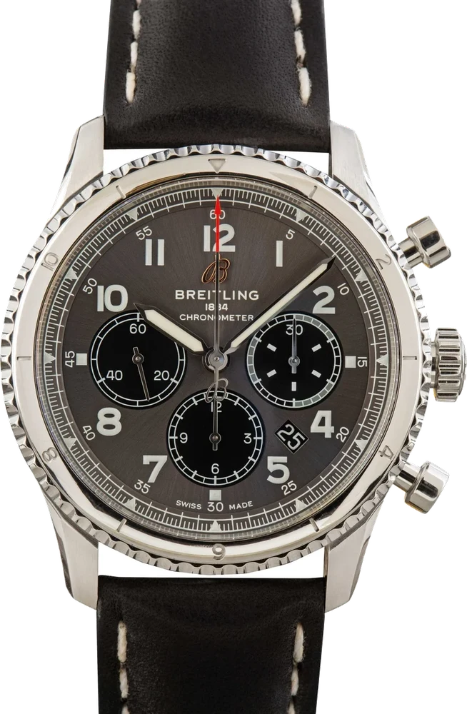Breitling Aviator 8 B01 Chronograph Grey Dial 842047177600 51.13 mm kol saati