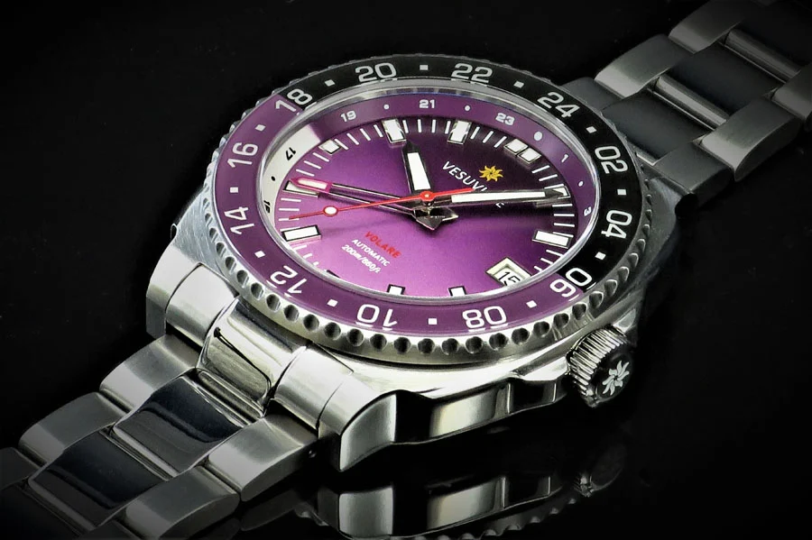 Vesuviate Volare Purple 41 mm kol saati