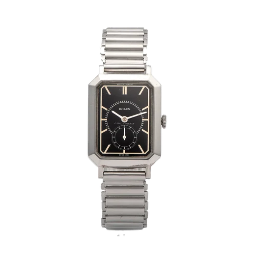 Rolex ROLEX, REF. 815, BLACK DIAL, RETAILED BY BUCHERER, WHITE GOLD kol saati