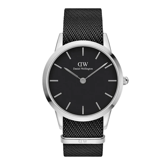 DANIEL WELLINGTON Iconic Black NATO Black Dial DW00600678 kol saati