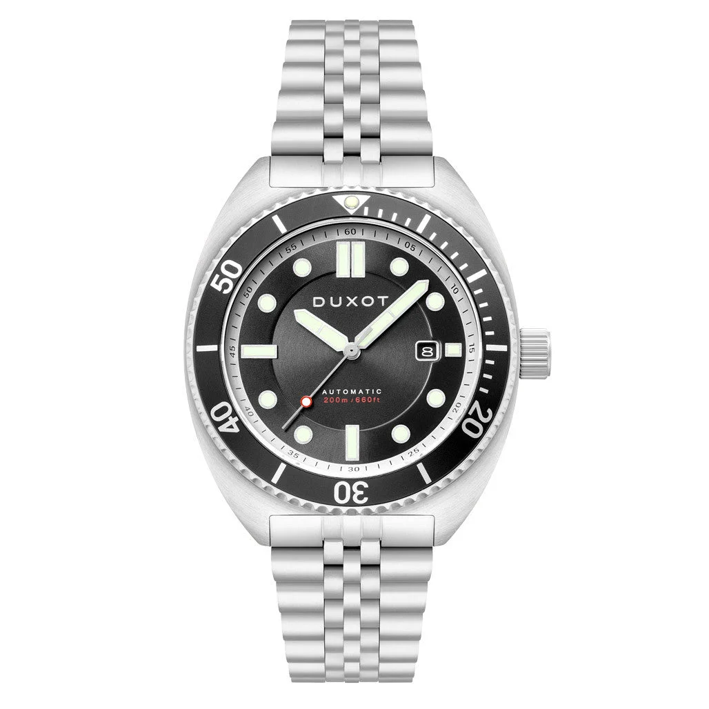 Duxot Tortuga Automatic Dive Watch with Black Dial #DX-2026-11 45 mm kol saati