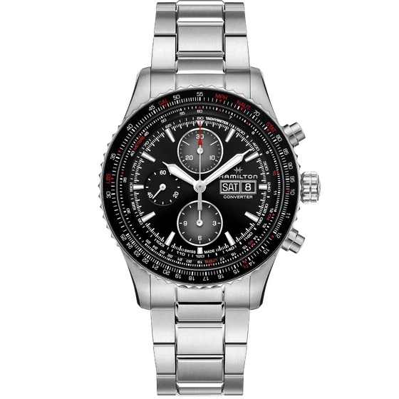 Hamilton Khaki Aviation Converter Auto Chrono H76726130 kol saati