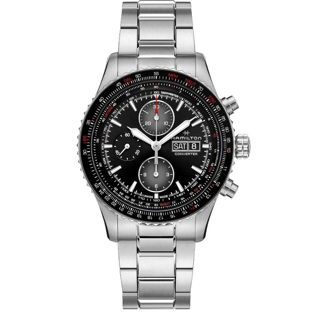 Hamilton Khaki Aviation Converter Auto Chrono H76726130 44 mm kol saati