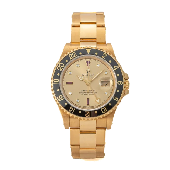 Rolex ROLEX, REF. 16718, GMTMASTER II, YELLOW GOLD kol saati