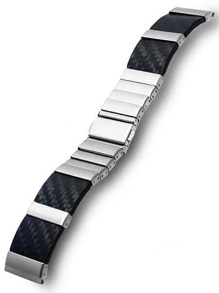 Vollmer Carbon Fiber and Stainless Steel Watch Bracelet #11032H7 (22mm) kol saati