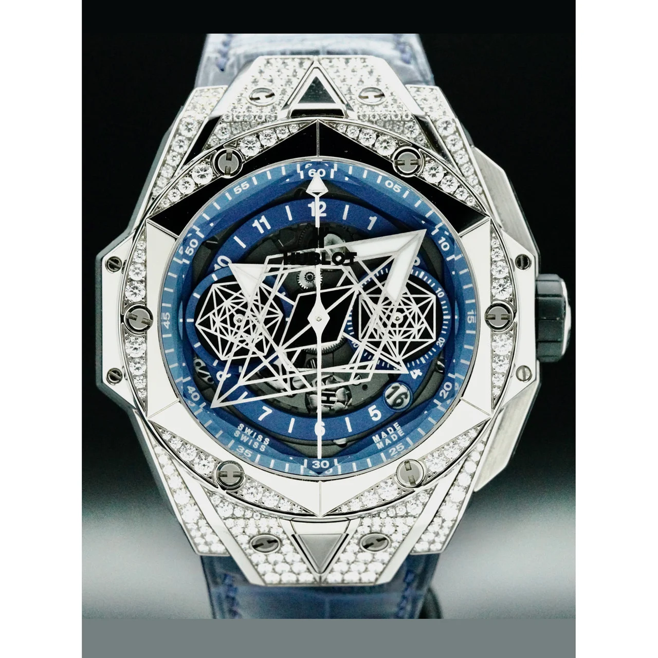 Hublot Sang Bleu 210000055503 45 mm kol saati