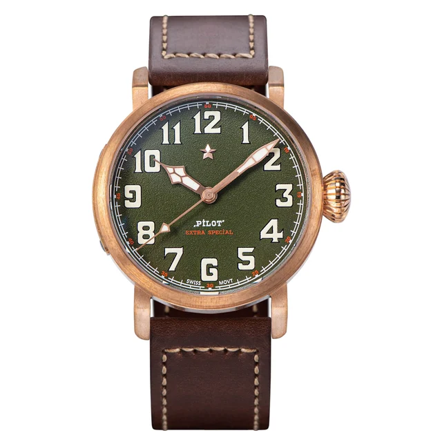 Sugess Pilot Master SUPILOT018 Green Dial NH35 Automatic Movement C kol saati