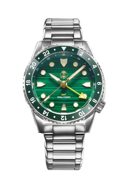 Zelos Mako 300m GMT 'Malachite' Timekeepers Edition kol saati