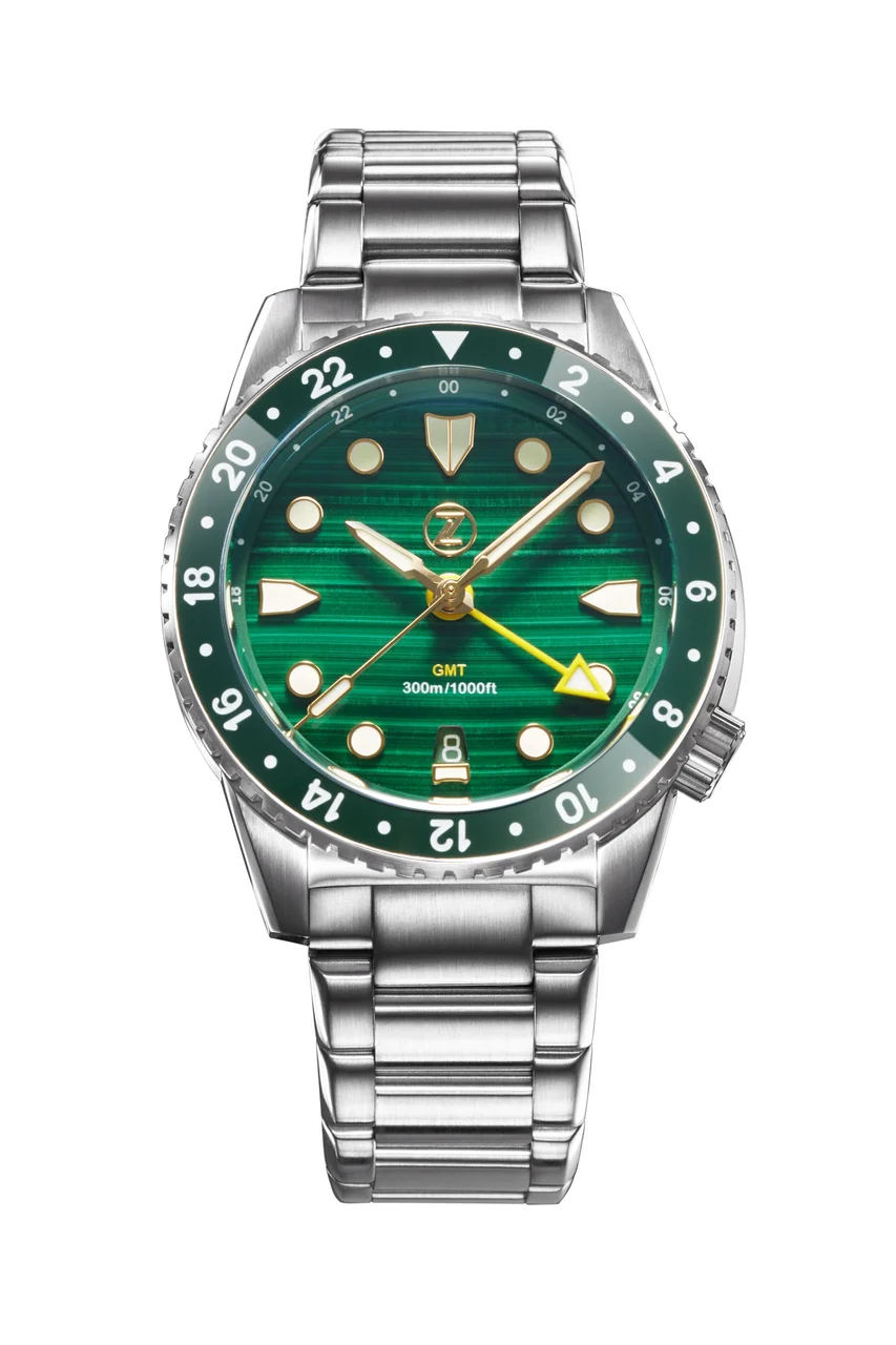 Zelos Mako 300m GMT 'Malachite' Timekeepers Edition 40 mm kol saati