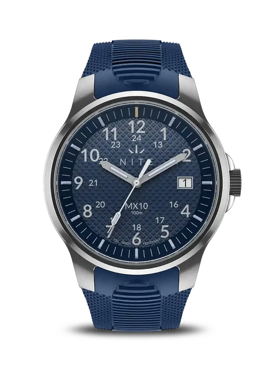 Nite Watches Pre-Order MX10HORIZONBLUEPOLYMER 39 mm kol saati