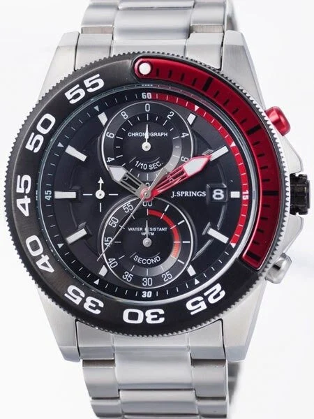 J. Springs Quartz Chronograph Watch with 60-minute Stopwatch Function and 44.6mm Case #BFD