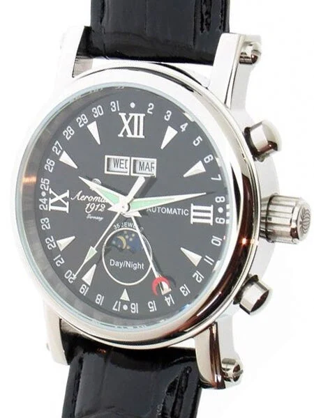 Aeromatic Automatic Calendar Watch with Day-Night Indicator #A1032 kol saati