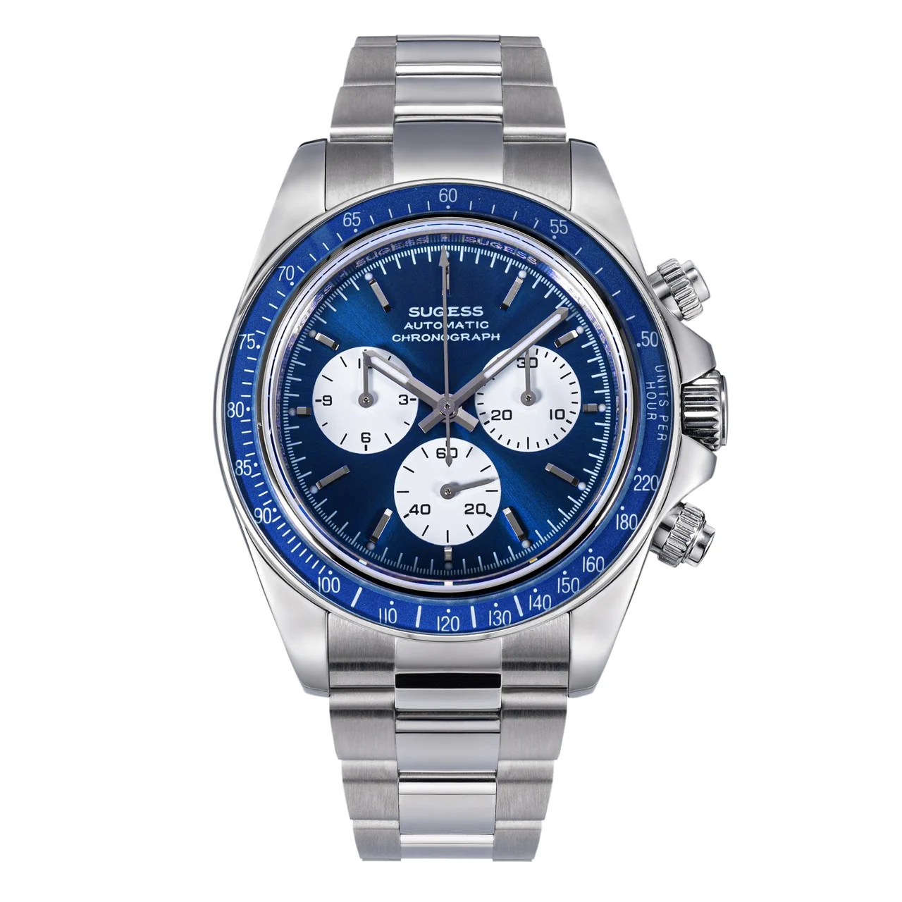 Sugess Seestern S473 Automatic Chronograph Sapphire Bezel Blue Dial 39 mm kol saati