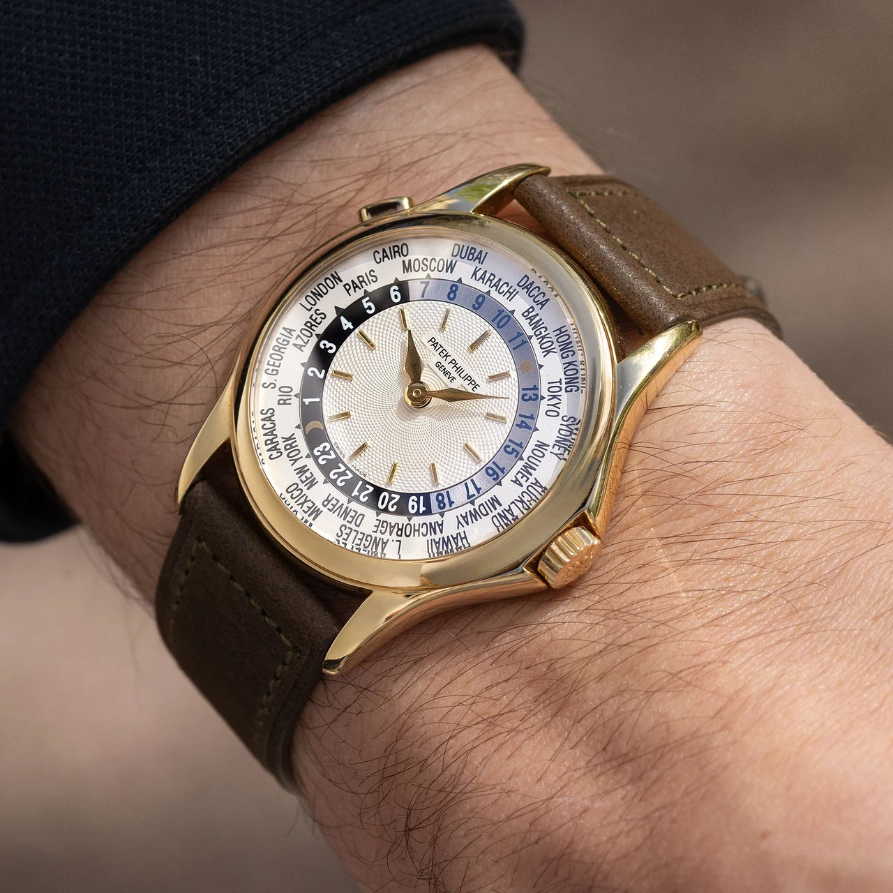 Patek Philippe World Time W-3816 37 mm kol saati