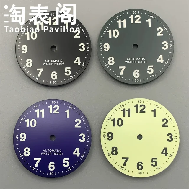 Tandorio Super C3 Dial Big Arabic numeral hour markers green luminous sterile dia suitable
