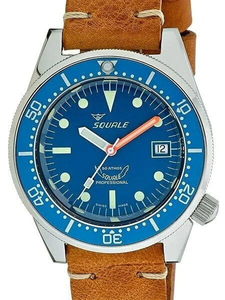 Squale Scratch and Dent - 500 Meter Swiss Automatic Dive Watch with Blue Dial #1521-026-BL