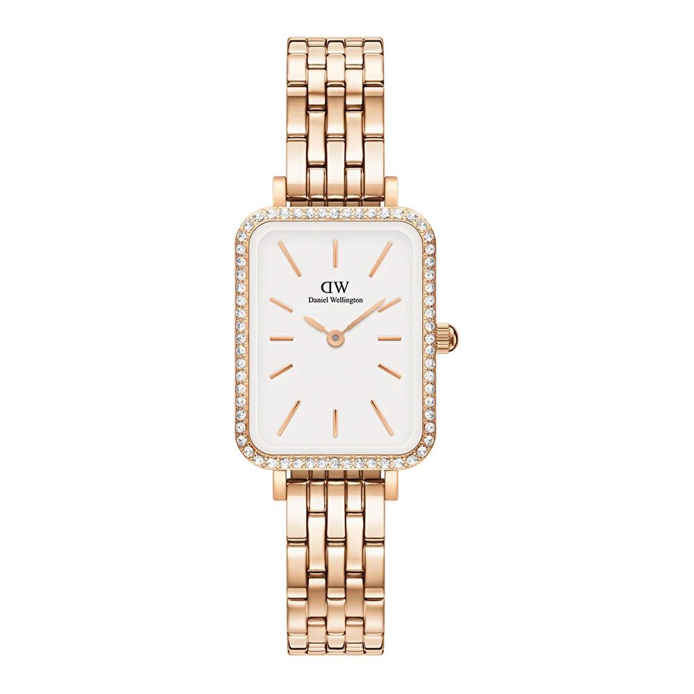 DANIEL WELLINGTON Quadro Lumine Bezel 5-Link Melrose DW00600672 20 mm kol saati